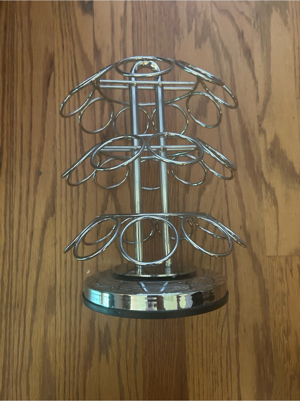 Silver Rotating K-Cup Coffee Stand - Perfect for Storage/Organization